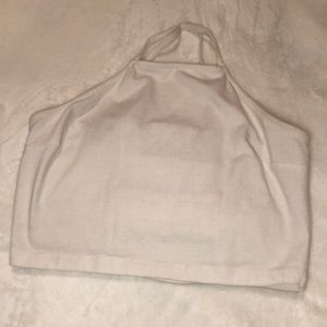 white crop top
